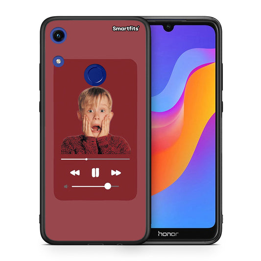Θήκη Honor 8A Xmas Alone Music από τη Smartfits με σχέδιο στο πίσω μέρος και μαύρο περίβλημα | Honor 8A Xmas Alone Music case with colorful back and black bezels