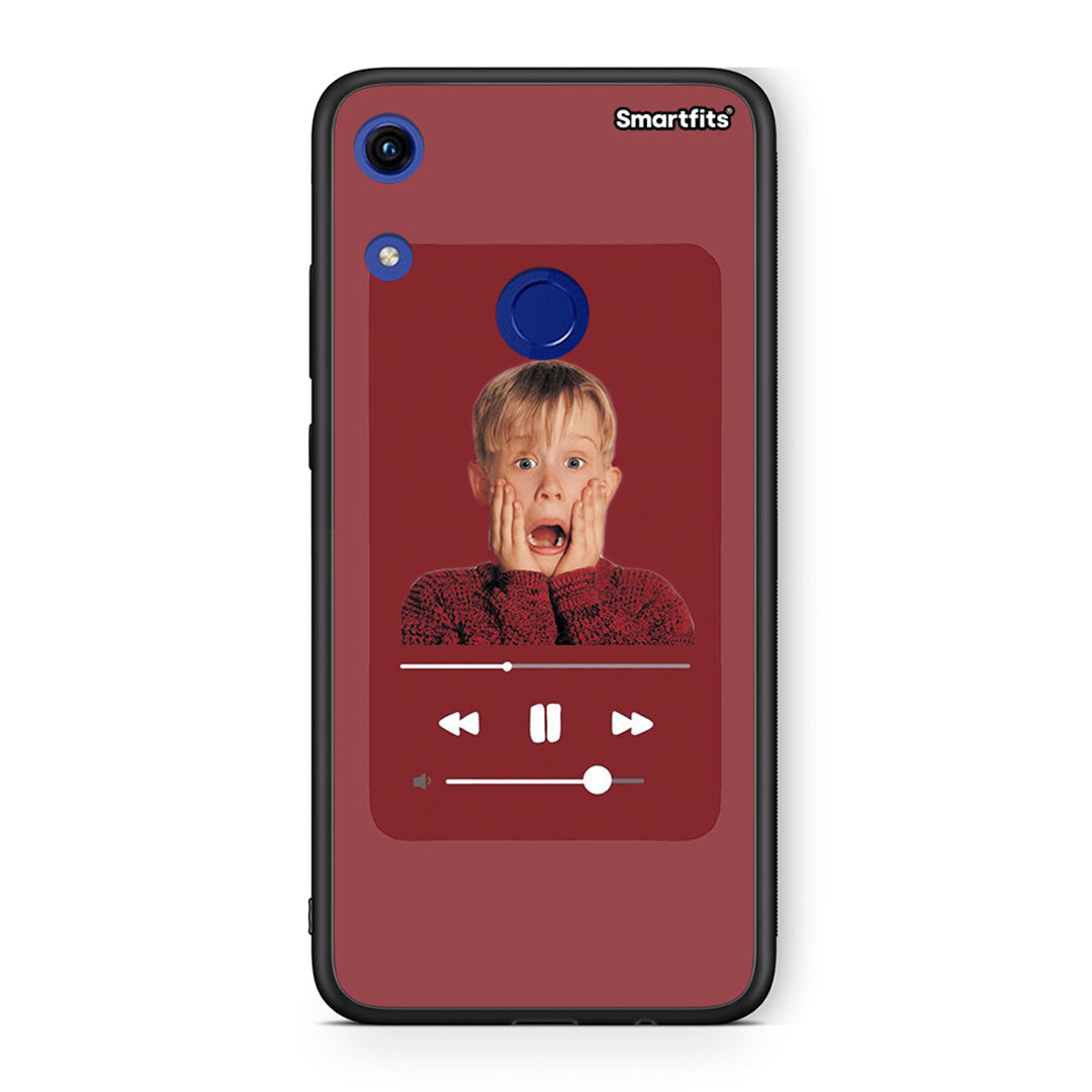 Huawei Honor 8A Xmas Alone Music θήκη από τη Smartfits με σχέδιο στο πίσω μέρος και μαύρο περίβλημα | Smartphone case with colorful back and black bezels by Smartfits