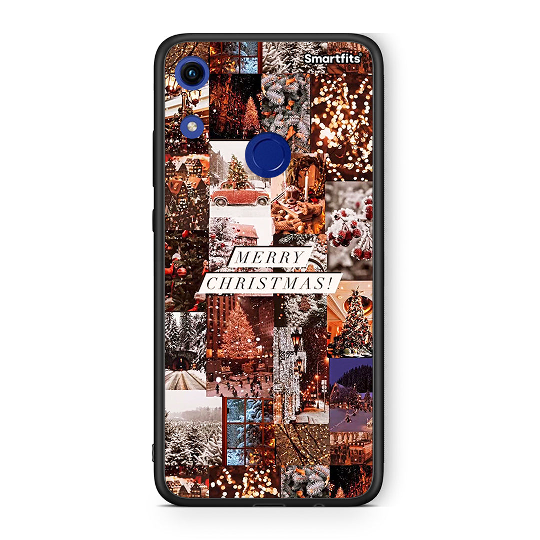 Huawei Honor 8A Xmas Collage θήκη από τη Smartfits με σχέδιο στο πίσω μέρος και μαύρο περίβλημα | Smartphone case with colorful back and black bezels by Smartfits