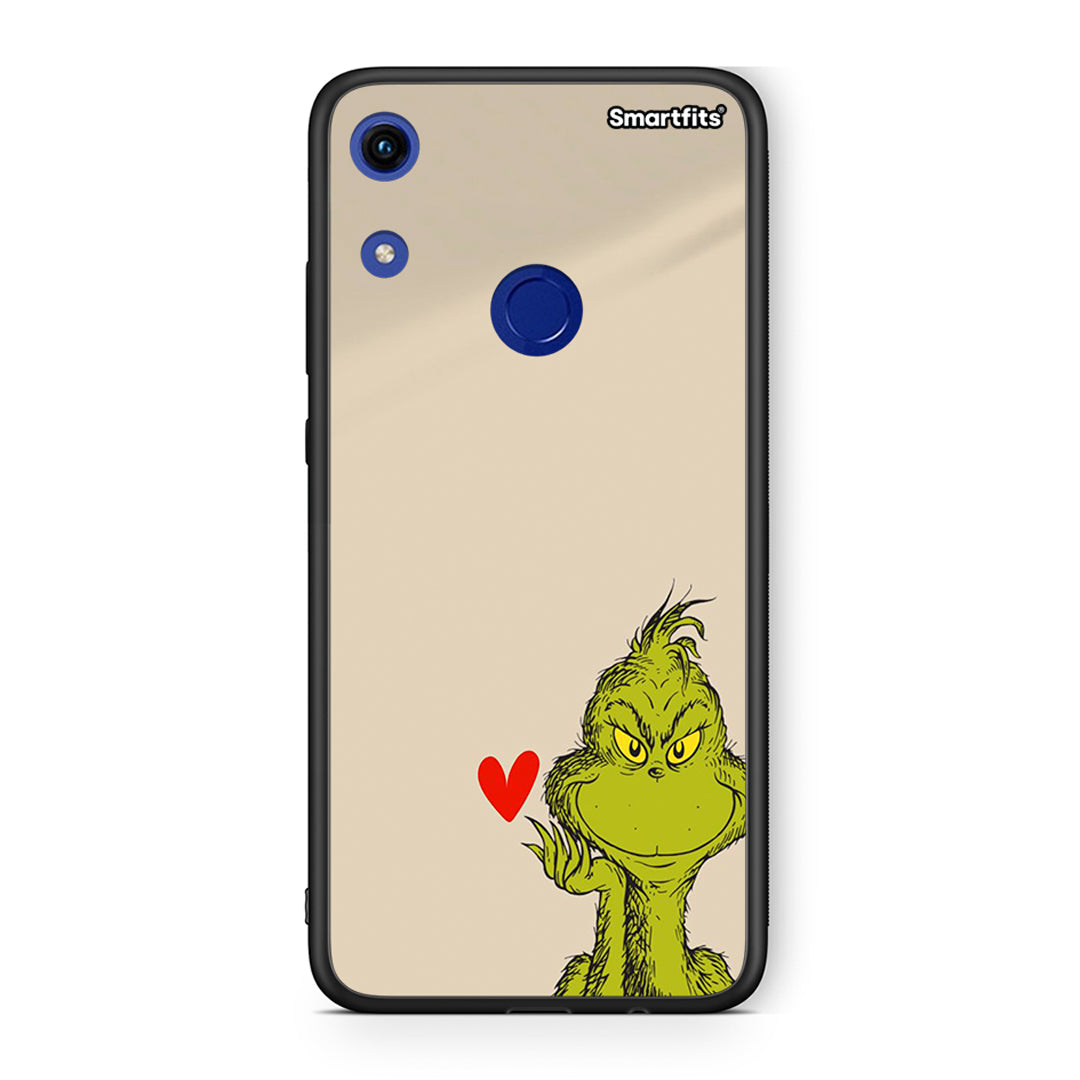 Huawei Honor 8A Xmas Grinch θήκη από τη Smartfits με σχέδιο στο πίσω μέρος και μαύρο περίβλημα | Smartphone case with colorful back and black bezels by Smartfits