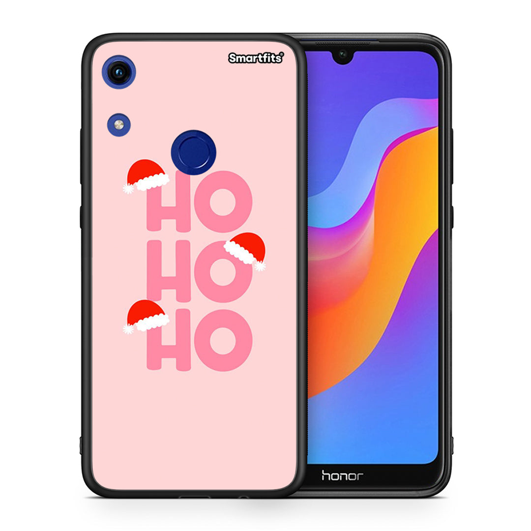 Θήκη Honor 8A Xmas Ho Ho Ho από τη Smartfits με σχέδιο στο πίσω μέρος και μαύρο περίβλημα | Honor 8A Xmas Ho Ho Ho case with colorful back and black bezels