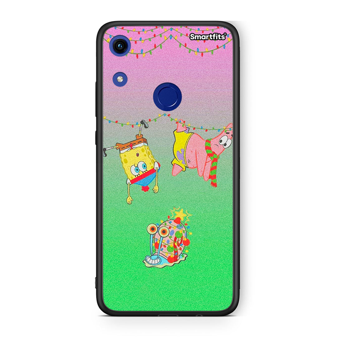 Huawei Honor 8A Xmas Lights θήκη από τη Smartfits με σχέδιο στο πίσω μέρος και μαύρο περίβλημα | Smartphone case with colorful back and black bezels by Smartfits