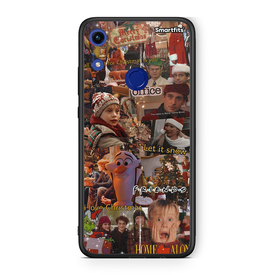 Huawei Honor 8A Xmas Wishes θήκη από τη Smartfits με σχέδιο στο πίσω μέρος και μαύρο περίβλημα | Smartphone case with colorful back and black bezels by Smartfits
