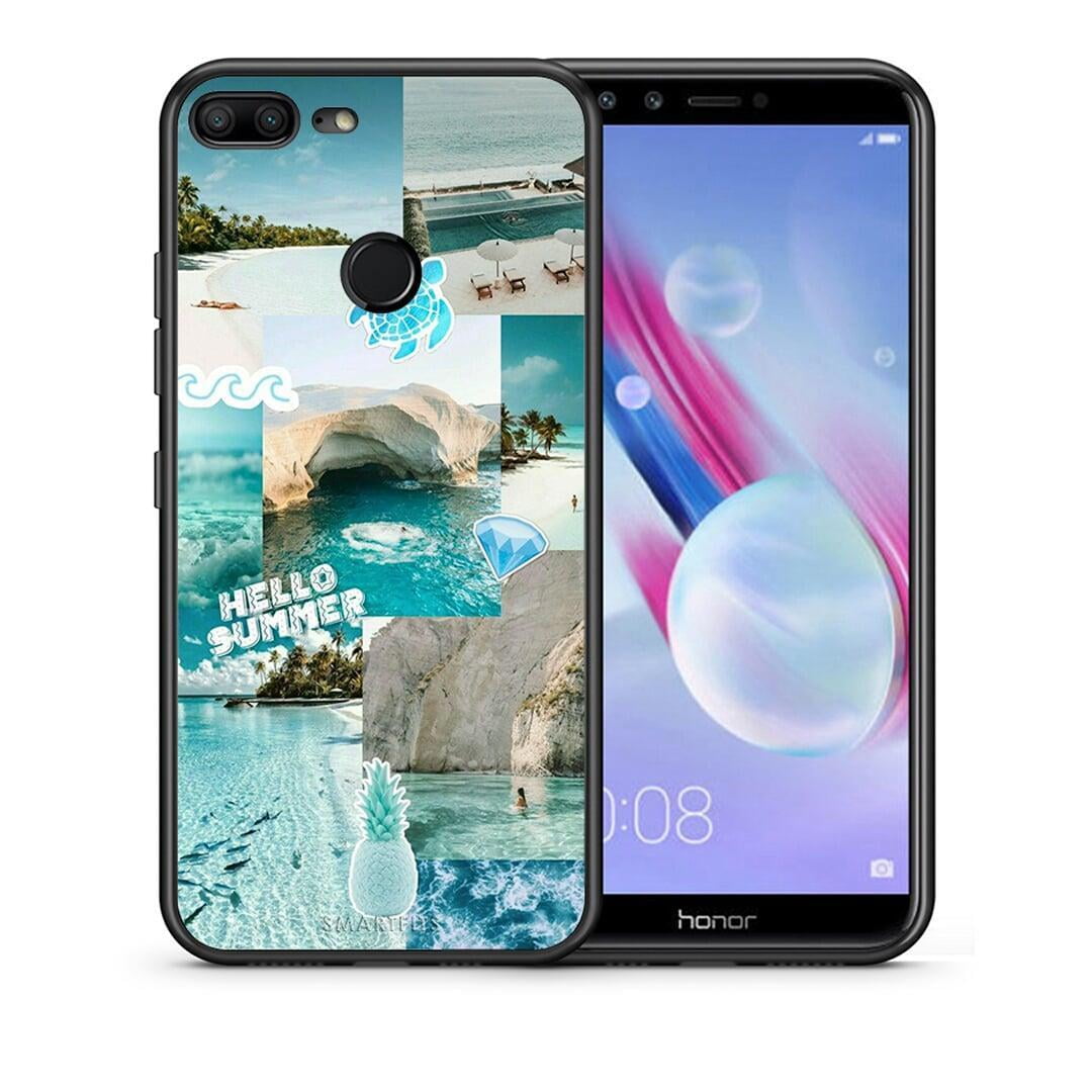Θήκη Honor 9 Lite Aesthetic Summer από τη Smartfits με σχέδιο στο πίσω μέρος και μαύρο περίβλημα | Honor 9 Lite Aesthetic Summer case with colorful back and black bezels