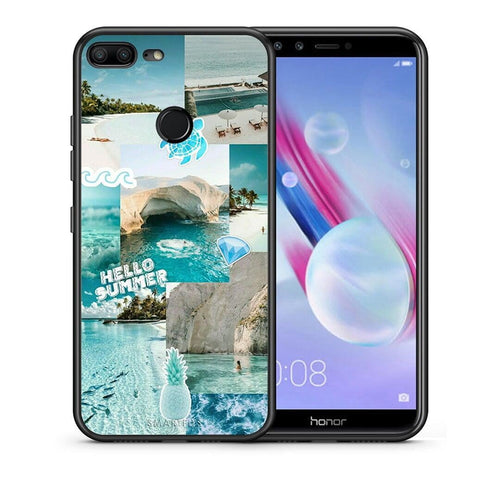 Θήκη Honor 9 Lite Aesthetic Summer από τη Smartfits με σχέδιο στο πίσω μέρος και μαύρο περίβλημα | Honor 9 Lite Aesthetic Summer case with colorful back and black bezels