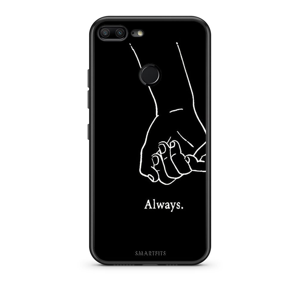 Honor 9 Lite Always & Forever 1 Θήκη Αγίου Βαλεντίνου από τη Smartfits με σχέδιο στο πίσω μέρος και μαύρο περίβλημα | Smartphone case with colorful back and black bezels by Smartfits