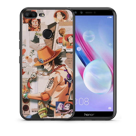 Θήκη Honor 9 Lite Anime Collage από τη Smartfits με σχέδιο στο πίσω μέρος και μαύρο περίβλημα | Honor 9 Lite Anime Collage case with colorful back and black bezels