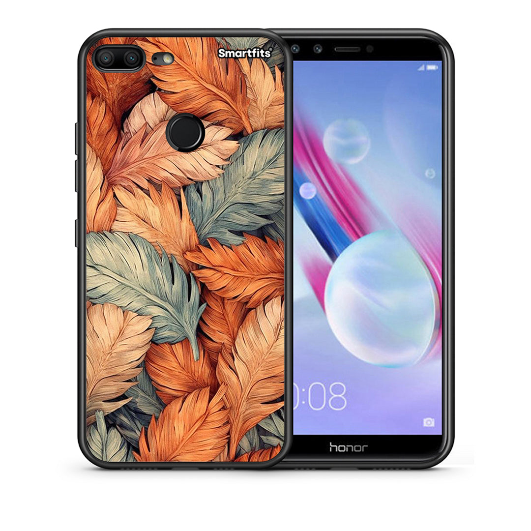 Θήκη Honor 9 Lite Autumn Leaves από τη Smartfits με σχέδιο στο πίσω μέρος και μαύρο περίβλημα | Honor 9 Lite Autumn Leaves case with colorful back and black bezels