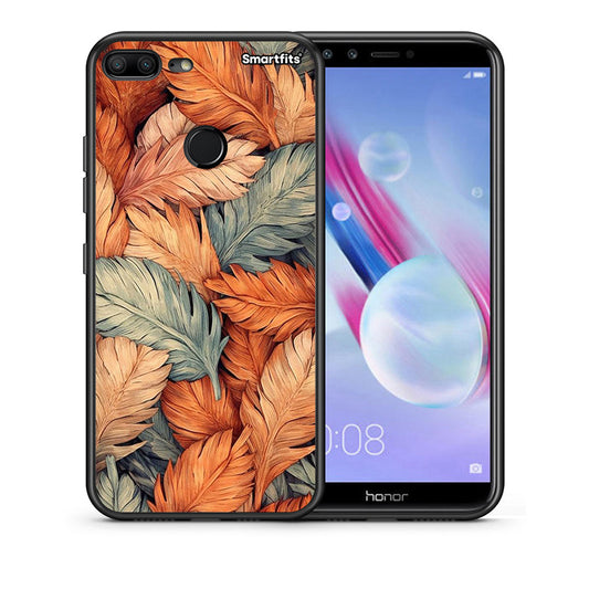 Θήκη Honor 9 Lite Autumn Leaves από τη Smartfits με σχέδιο στο πίσω μέρος και μαύρο περίβλημα | Honor 9 Lite Autumn Leaves case with colorful back and black bezels