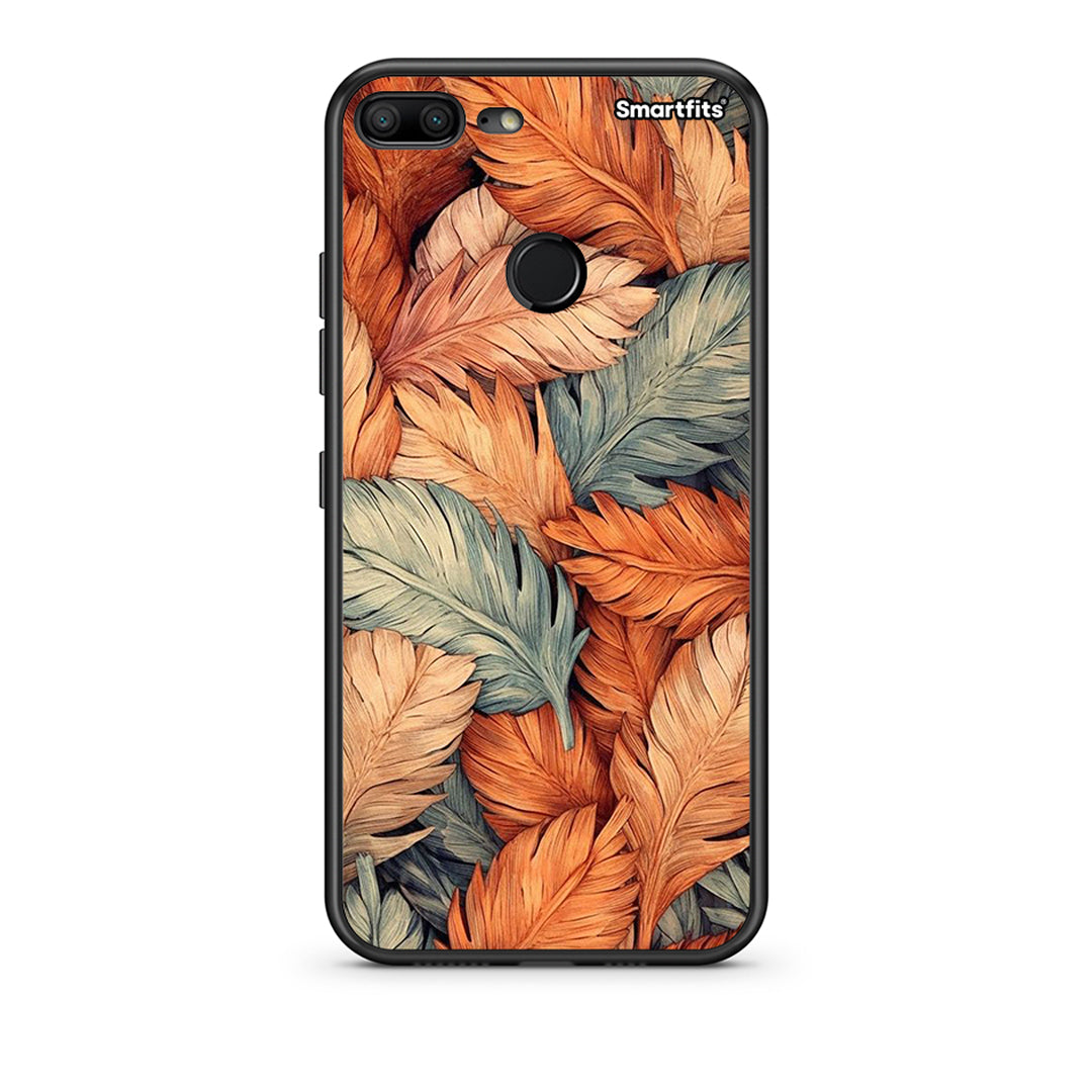 Honor 9 Lite Autumn Leaves Θήκη από τη Smartfits με σχέδιο στο πίσω μέρος και μαύρο περίβλημα | Smartphone case with colorful back and black bezels by Smartfits