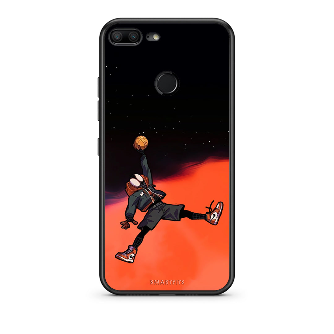 Honor 9 Lite Basketball Hero θήκη από τη Smartfits με σχέδιο στο πίσω μέρος και μαύρο περίβλημα | Smartphone case with colorful back and black bezels by Smartfits