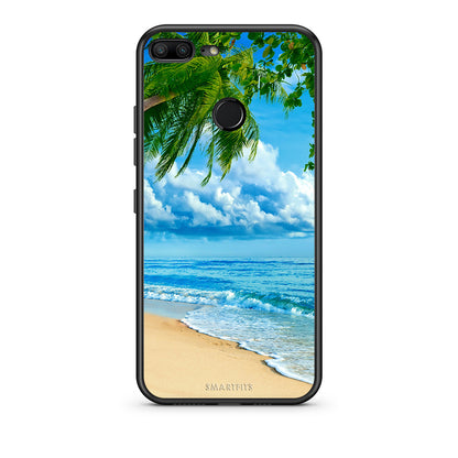 Honor 9 Lite Beautiful Beach θήκη από τη Smartfits με σχέδιο στο πίσω μέρος και μαύρο περίβλημα | Smartphone case with colorful back and black bezels by Smartfits