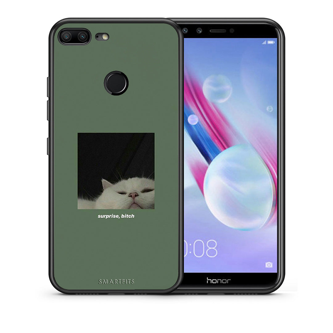 Θήκη Honor 9 Lite Bitch Surprise από τη Smartfits με σχέδιο στο πίσω μέρος και μαύρο περίβλημα | Honor 9 Lite Bitch Surprise case with colorful back and black bezels