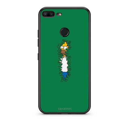 Honor 9 Lite Bush Man Θήκη Αγίου Βαλεντίνου από τη Smartfits με σχέδιο στο πίσω μέρος και μαύρο περίβλημα | Smartphone case with colorful back and black bezels by Smartfits