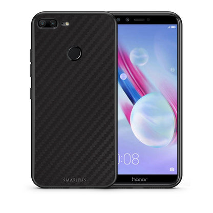 Θήκη Honor 9 Lite Carbon Black από τη Smartfits με σχέδιο στο πίσω μέρος και μαύρο περίβλημα | Honor 9 Lite Carbon Black case with colorful back and black bezels