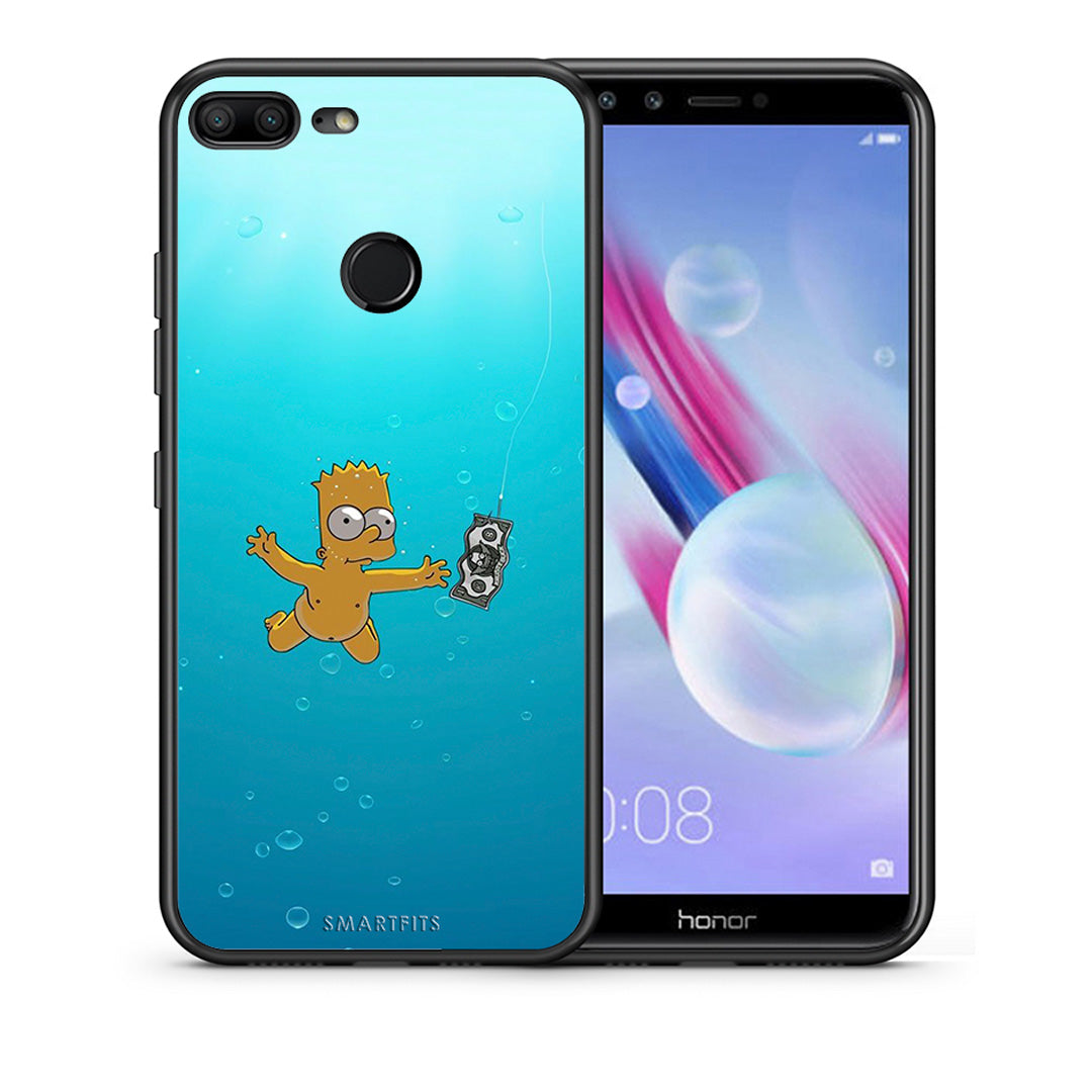 Θήκη Honor 9 Lite Chasing Money από τη Smartfits με σχέδιο στο πίσω μέρος και μαύρο περίβλημα | Honor 9 Lite Chasing Money case with colorful back and black bezels