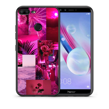 Θήκη Αγίου Βαλεντίνου Honor 9 Lite Collage Red Roses από τη Smartfits με σχέδιο στο πίσω μέρος και μαύρο περίβλημα | Honor 9 Lite Collage Red Roses case with colorful back and black bezels