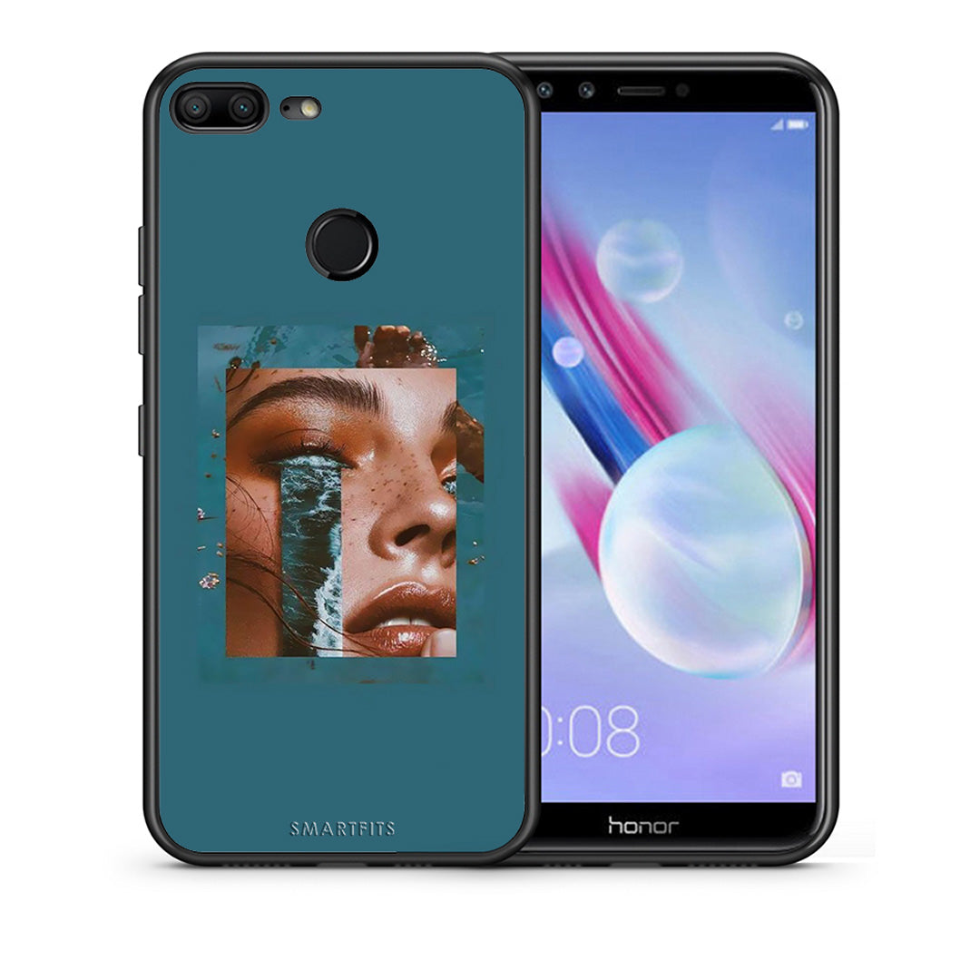 Θήκη Honor 9 Lite Cry An Ocean από τη Smartfits με σχέδιο στο πίσω μέρος και μαύρο περίβλημα | Honor 9 Lite Cry An Ocean case with colorful back and black bezels