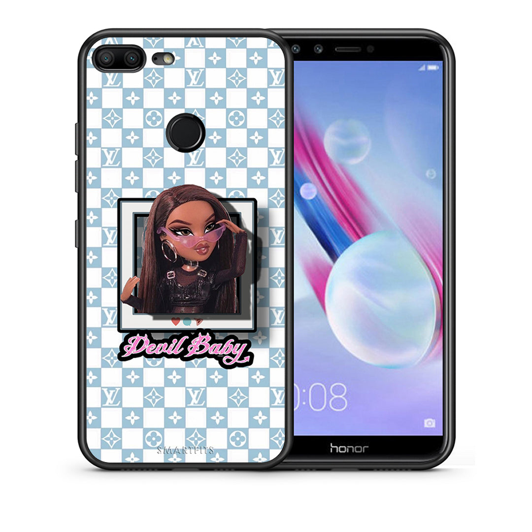 Θήκη Αγίου Βαλεντίνου Honor 9 Lite Devil Baby από τη Smartfits με σχέδιο στο πίσω μέρος και μαύρο περίβλημα | Honor 9 Lite Devil Baby case with colorful back and black bezels