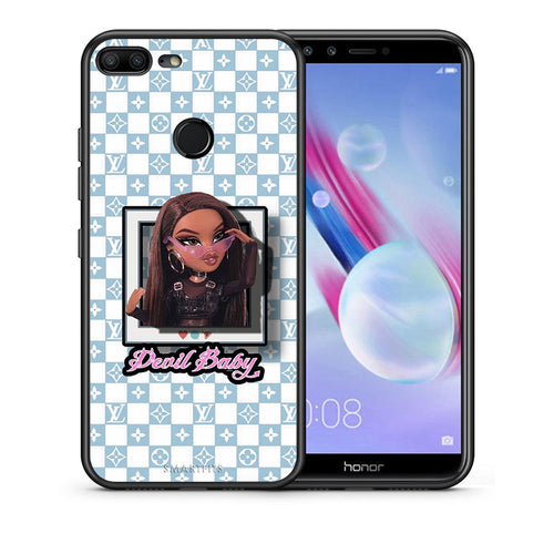 Θήκη Αγίου Βαλεντίνου Honor 9 Lite Devil Baby από τη Smartfits με σχέδιο στο πίσω μέρος και μαύρο περίβλημα | Honor 9 Lite Devil Baby case with colorful back and black bezels