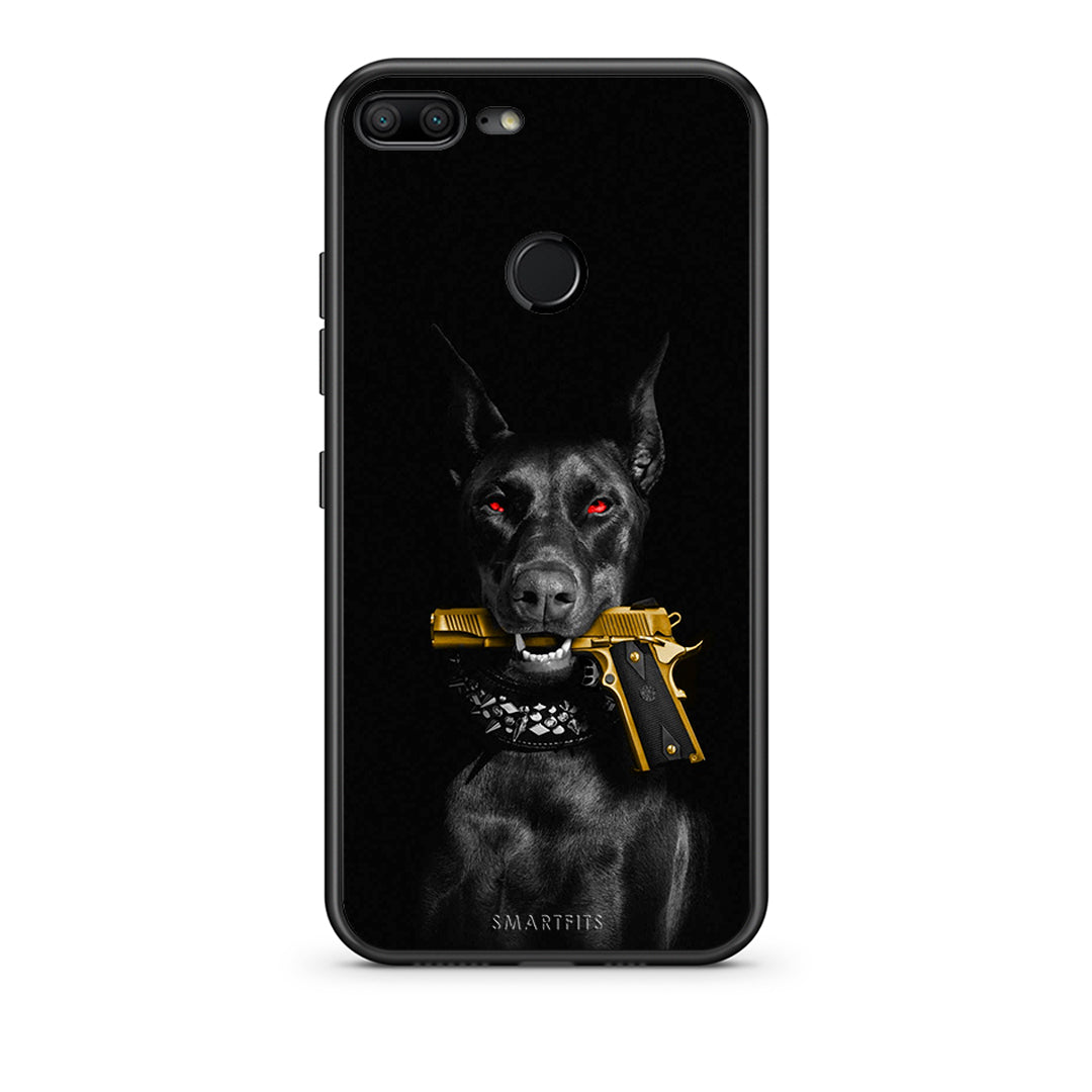 Honor 9 Lite Golden Gun Θήκη Αγίου Βαλεντίνου από τη Smartfits με σχέδιο στο πίσω μέρος και μαύρο περίβλημα | Smartphone case with colorful back and black bezels by Smartfits