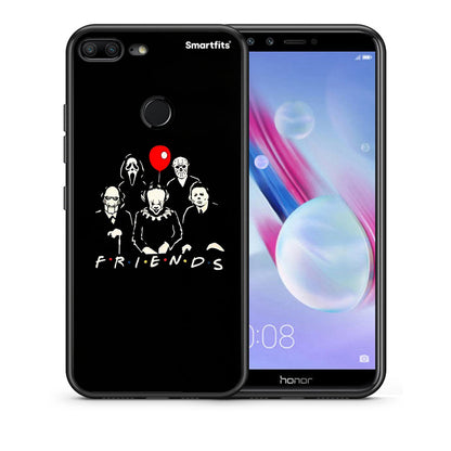 Θήκη Honor 9 Lite Halloween Friends από τη Smartfits με σχέδιο στο πίσω μέρος και μαύρο περίβλημα | Honor 9 Lite Halloween Friends case with colorful back and black bezels