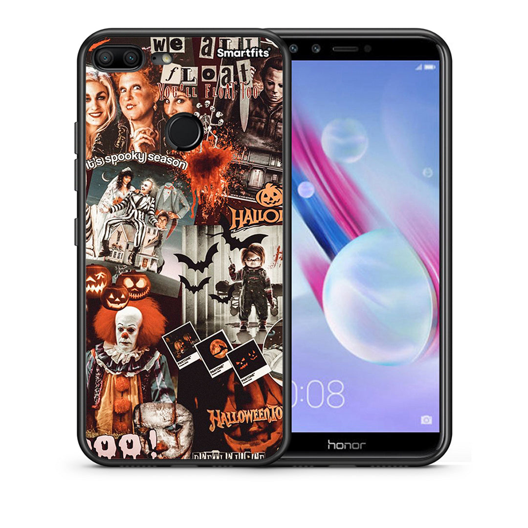 Θήκη Honor 9 Lite Halloween Spooky Season από τη Smartfits με σχέδιο στο πίσω μέρος και μαύρο περίβλημα | Honor 9 Lite Halloween Spooky Season case with colorful back and black bezels