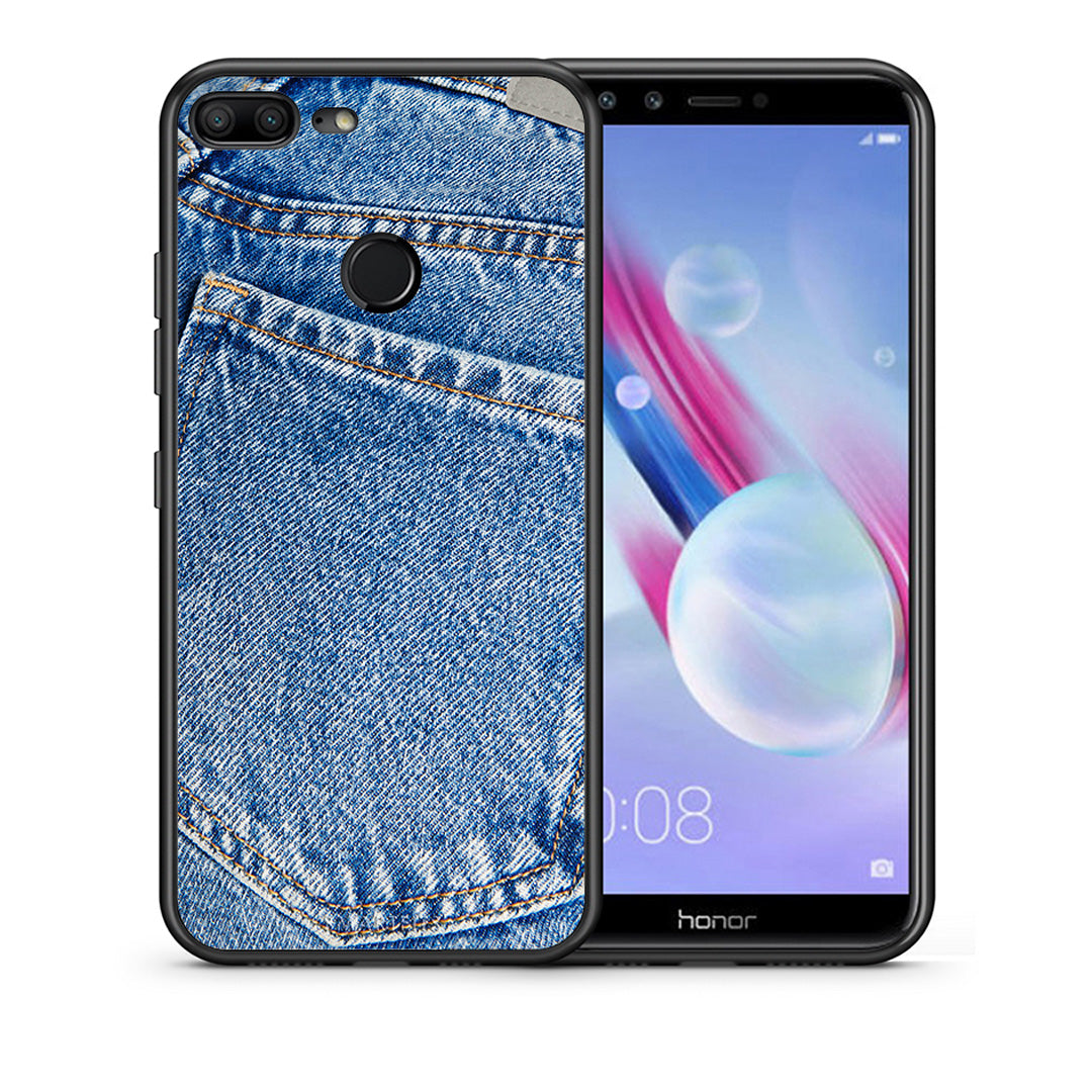 Θήκη Honor 9 Lite Jeans Pocket από τη Smartfits με σχέδιο στο πίσω μέρος και μαύρο περίβλημα | Honor 9 Lite Jeans Pocket case with colorful back and black bezels