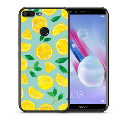 Θήκη Honor 9 Lite Lemons από τη Smartfits με σχέδιο στο πίσω μέρος και μαύρο περίβλημα | Honor 9 Lite Lemons case with colorful back and black bezels