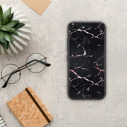 Marble Black Rosegold - Honor 9 Lite θήκη