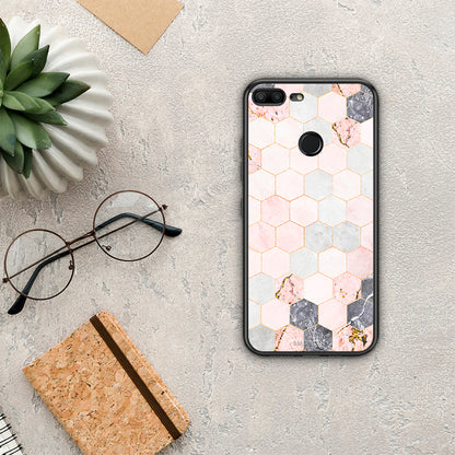 Marble Hexagon Pink - Honor 9 Lite θήκη