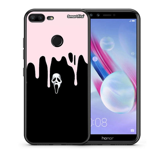 Θήκη Honor 9 Lite Melting Halloween Mask από τη Smartfits με σχέδιο στο πίσω μέρος και μαύρο περίβλημα | Honor 9 Lite Melting Halloween Mask case with colorful back and black bezels
