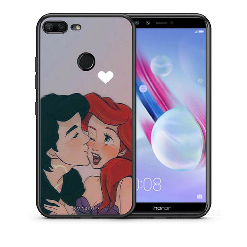 Θήκη Αγίου Βαλεντίνου Honor 9 Lite Mermaid Love από τη Smartfits με σχέδιο στο πίσω μέρος και μαύρο περίβλημα | Honor 9 Lite Mermaid Love case with colorful back and black bezels