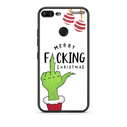 Huawei Honor 9 Lite Merry F Xmas θήκη από τη Smartfits με σχέδιο στο πίσω μέρος και μαύρο περίβλημα | Smartphone case with colorful back and black bezels by Smartfits