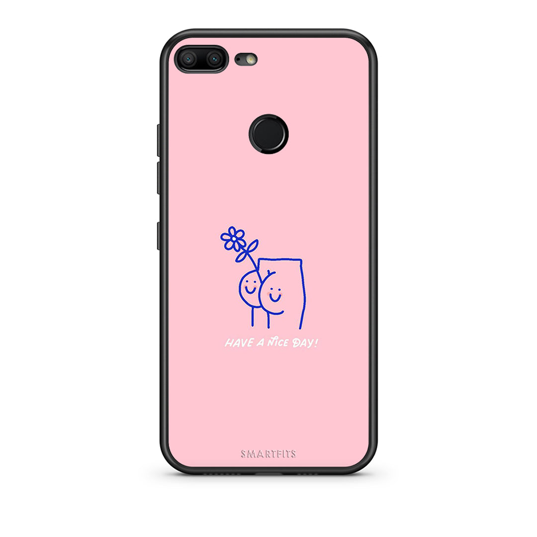 Honor 9 Lite Nice Day θήκη από τη Smartfits με σχέδιο στο πίσω μέρος και μαύρο περίβλημα | Smartphone case with colorful back and black bezels by Smartfits