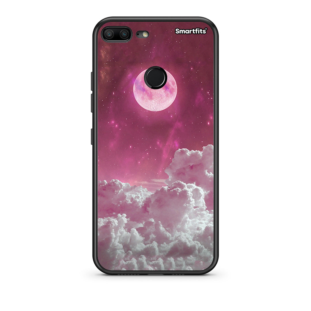 Honor 9 Lite Pink Moon Θήκη από τη Smartfits με σχέδιο στο πίσω μέρος και μαύρο περίβλημα | Smartphone case with colorful back and black bezels by Smartfits