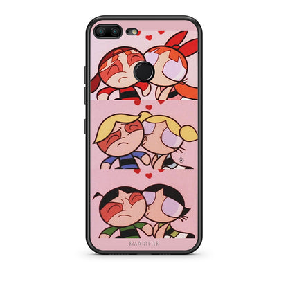 Honor 9 Lite Puff Love Θήκη Αγίου Βαλεντίνου από τη Smartfits με σχέδιο στο πίσω μέρος και μαύρο περίβλημα | Smartphone case with colorful back and black bezels by Smartfits