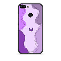 Thumbnail for Honor 9 Lite Purple Mariposa Θήκη Αγίου Βαλεντίνου από τη Smartfits με σχέδιο στο πίσω μέρος και μαύρο περίβλημα | Smartphone case with colorful back and black bezels by Smartfits