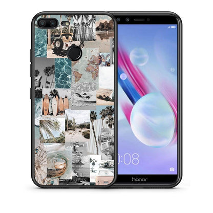 Θήκη Honor 9 Lite Retro Beach Life από τη Smartfits με σχέδιο στο πίσω μέρος και μαύρο περίβλημα | Honor 9 Lite Retro Beach Life case with colorful back and black bezels