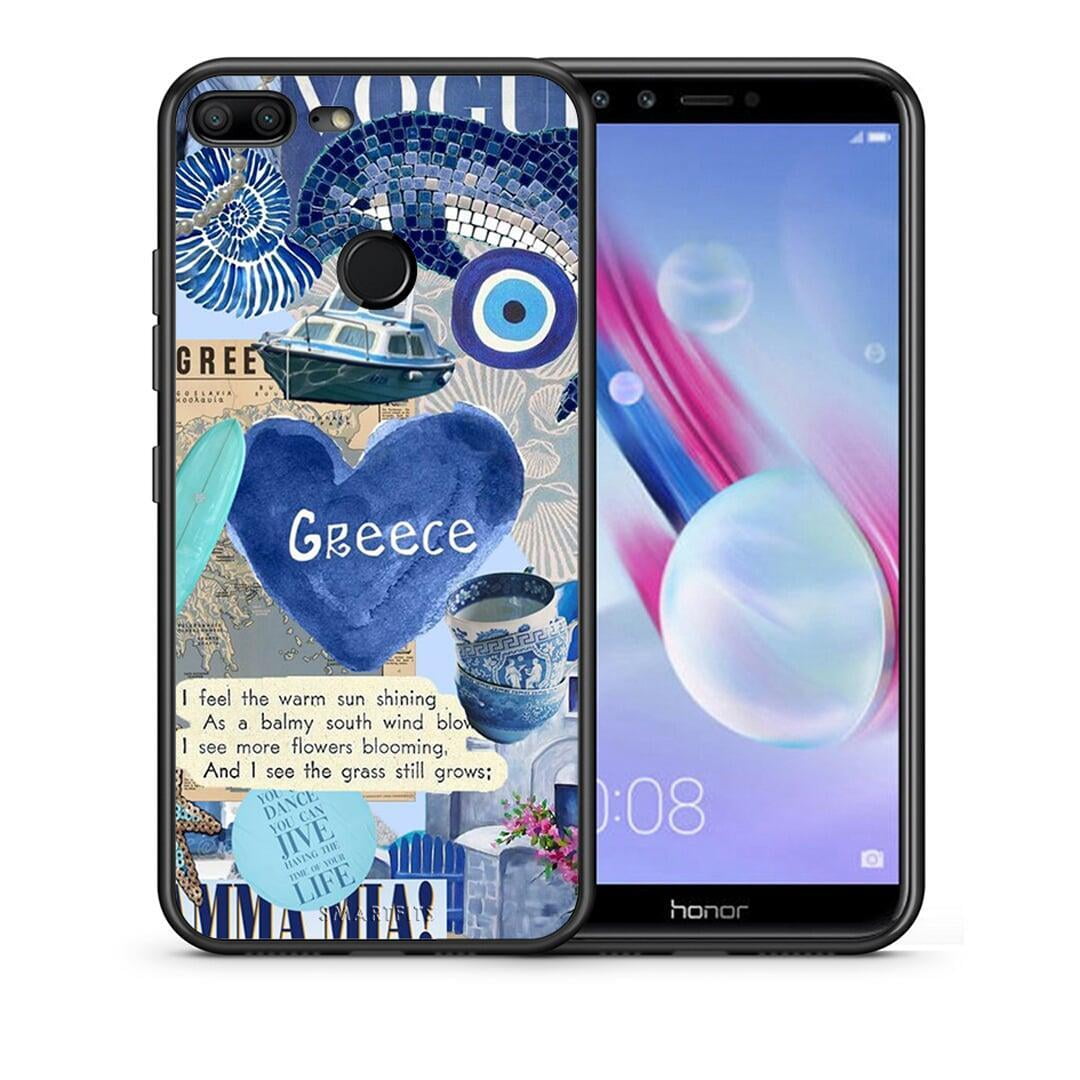 Θήκη Honor 9 Lite Summer In Greece από τη Smartfits με σχέδιο στο πίσω μέρος και μαύρο περίβλημα | Honor 9 Lite Summer In Greece case with colorful back and black bezels