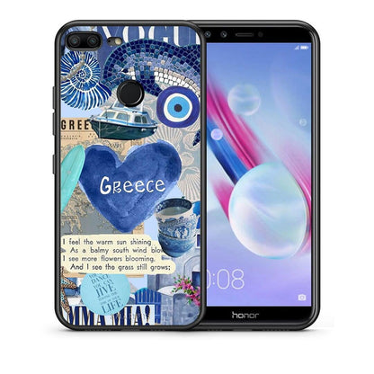 Θήκη Honor 9 Lite Summer In Greece από τη Smartfits με σχέδιο στο πίσω μέρος και μαύρο περίβλημα | Honor 9 Lite Summer In Greece case with colorful back and black bezels
