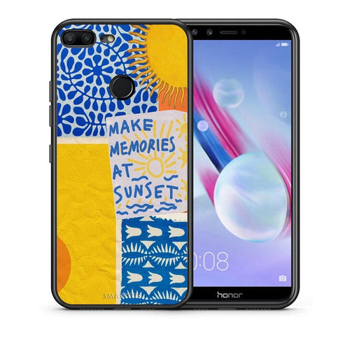Θήκη Honor 9 Lite Sunset Memories από τη Smartfits με σχέδιο στο πίσω μέρος και μαύρο περίβλημα | Honor 9 Lite Sunset Memories case with colorful back and black bezels