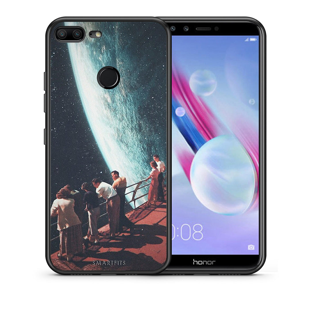 Θήκη Honor 9 Lite Surreal View από τη Smartfits με σχέδιο στο πίσω μέρος και μαύρο περίβλημα | Honor 9 Lite Surreal View case with colorful back and black bezels