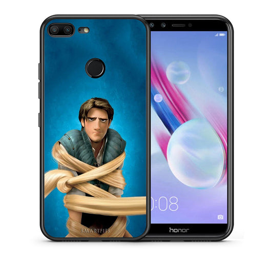 Θήκη Αγίου Βαλεντίνου Honor 9 Lite Tangled 1 από τη Smartfits με σχέδιο στο πίσω μέρος και μαύρο περίβλημα | Honor 9 Lite Tangled 1 case with colorful back and black bezels
