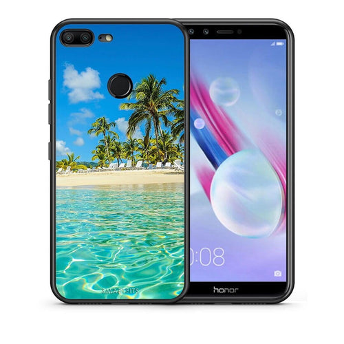 Θήκη Honor 9 Lite Tropical Vibes από τη Smartfits με σχέδιο στο πίσω μέρος και μαύρο περίβλημα | Honor 9 Lite Tropical Vibes case with colorful back and black bezels