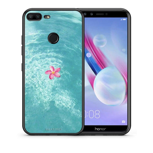 Θήκη Honor 9 Lite Water Flower από τη Smartfits με σχέδιο στο πίσω μέρος και μαύρο περίβλημα | Honor 9 Lite Water Flower case with colorful back and black bezels