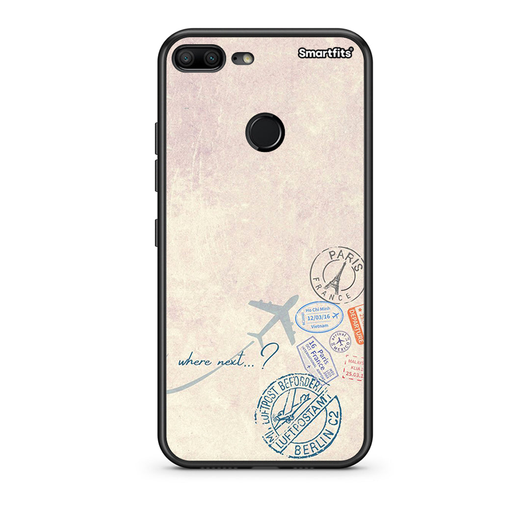 Honor 9 Lite Where Next Θήκη από τη Smartfits με σχέδιο στο πίσω μέρος και μαύρο περίβλημα | Smartphone case with colorful back and black bezels by Smartfits