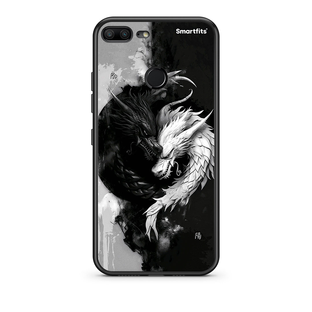Honor 9 Lite Yin Yang Θήκη από τη Smartfits με σχέδιο στο πίσω μέρος και μαύρο περίβλημα | Smartphone case with colorful back and black bezels by Smartfits