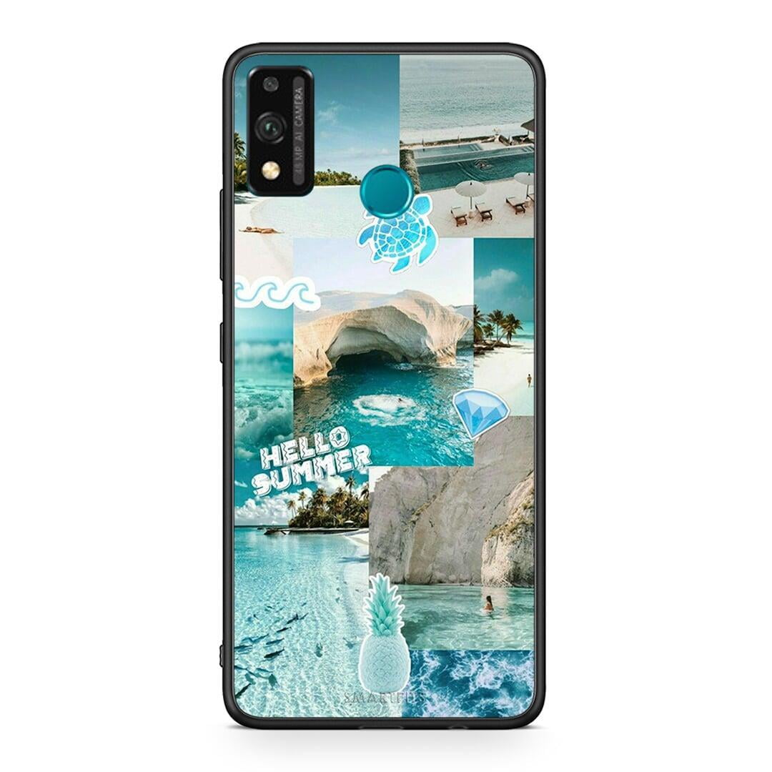 Honor 9X Lite Aesthetic Summer Θήκη από τη Smartfits με σχέδιο στο πίσω μέρος και μαύρο περίβλημα | Smartphone case with colorful back and black bezels by Smartfits