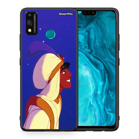 Θήκη Honor 9X Lite Alladin And Jasmine Love 1 από τη Smartfits με σχέδιο στο πίσω μέρος και μαύρο περίβλημα | Honor 9X Lite Alladin And Jasmine Love 1 case with colorful back and black bezels